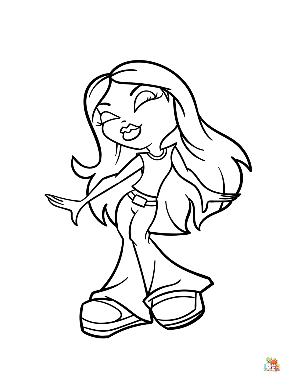 Free bratz coloring pages for kids