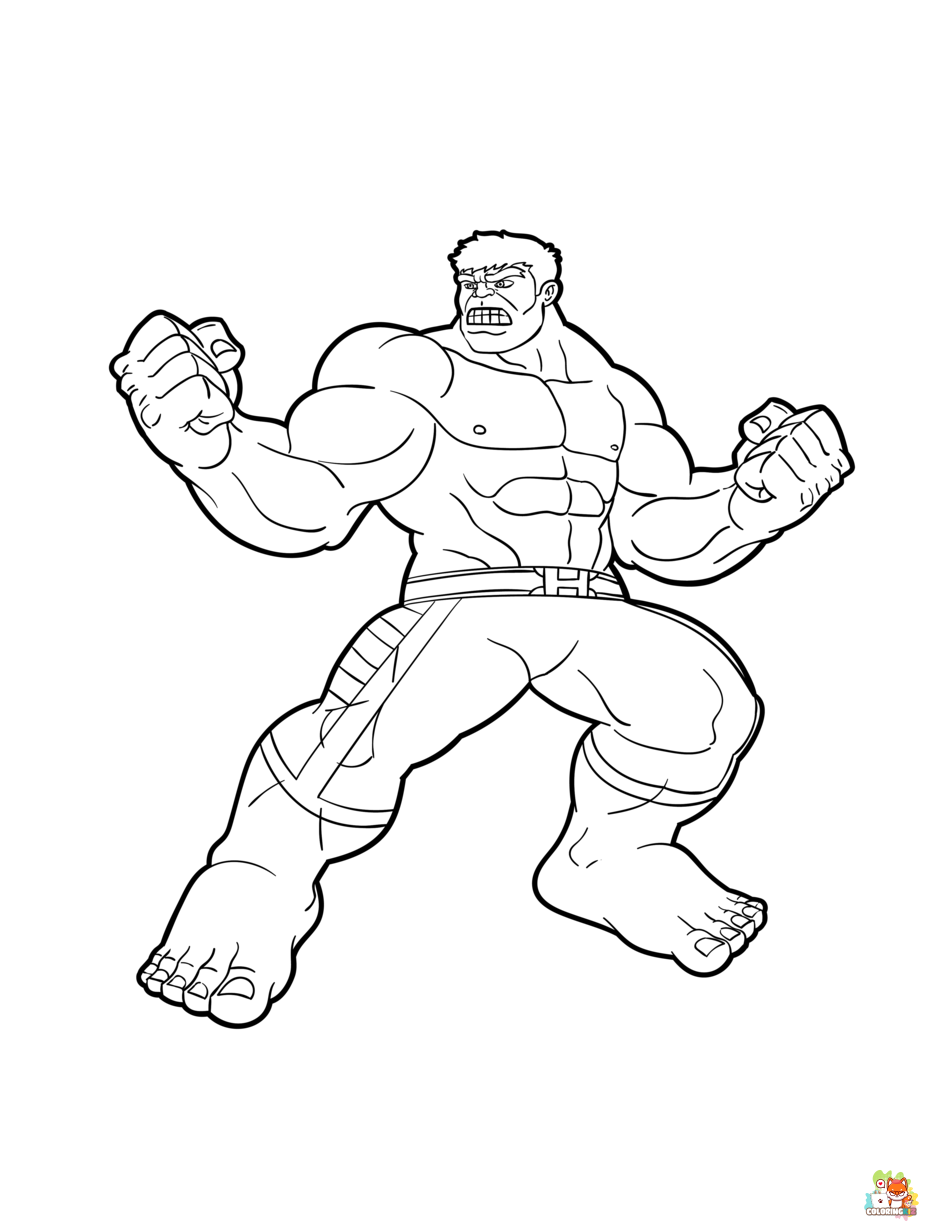 Free hulk coloring pages for kids