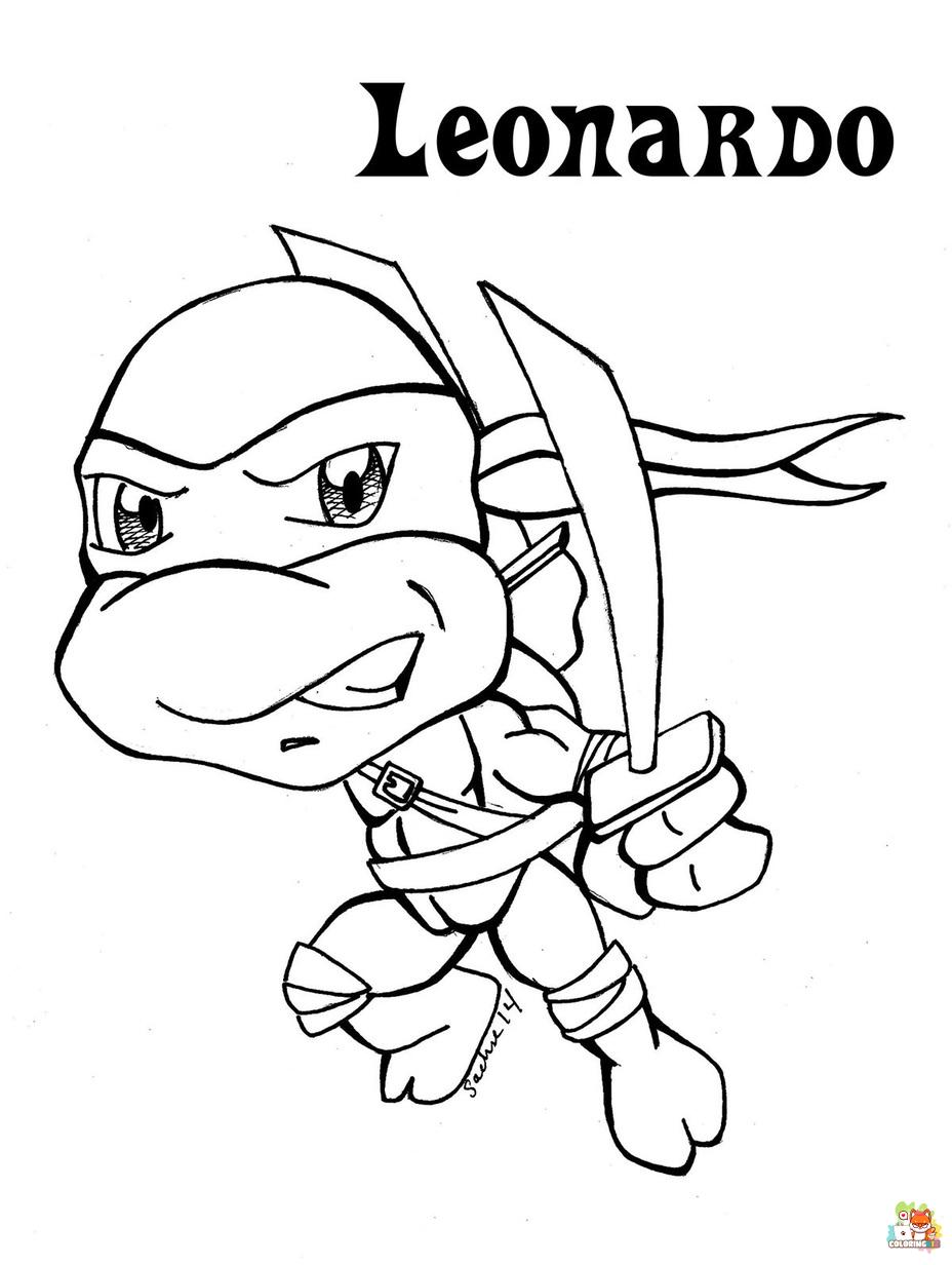 Free leonardo coloring pages for kids