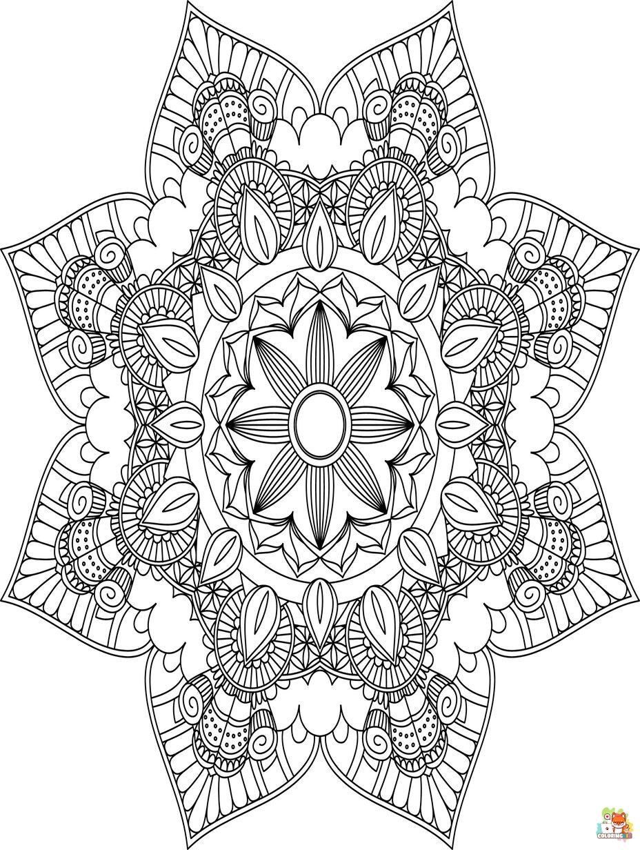 Free mandala coloring pages for kids