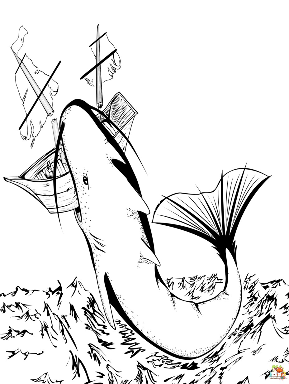 Free megalodon coloring pages for kids