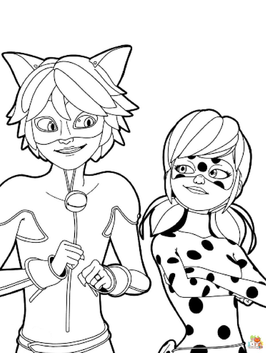 Free miraculous ladybug coloring pages for kids