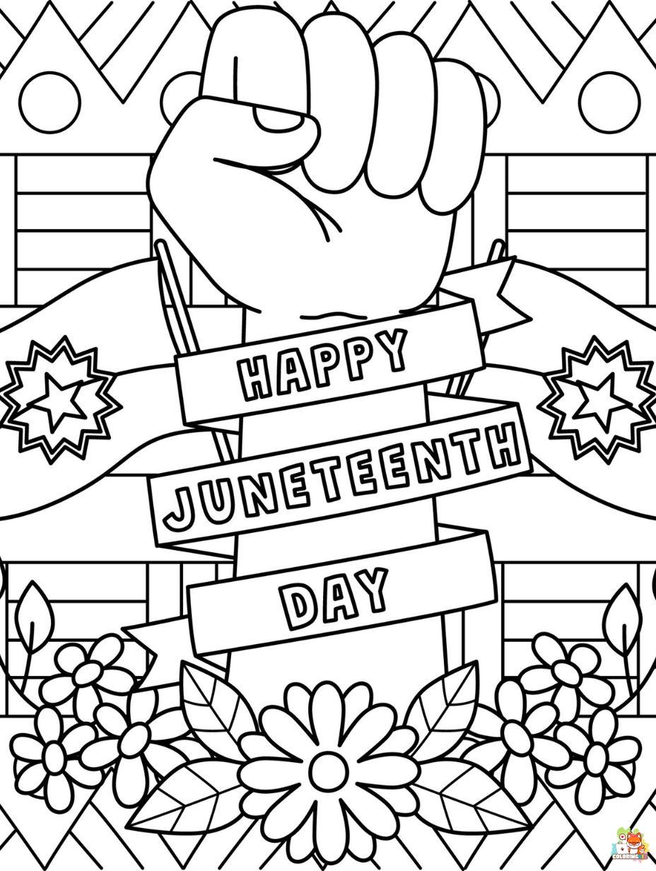 Juneteenth coloring pages printable