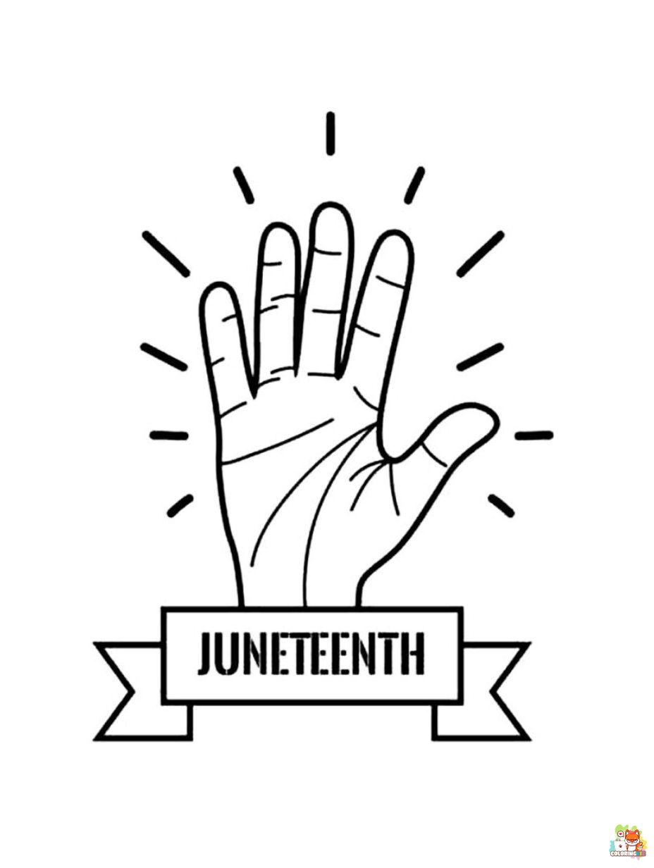 Juneteenth coloring pages to print
