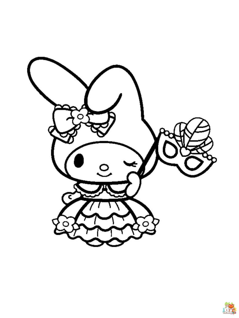 My Melody coloring pages free