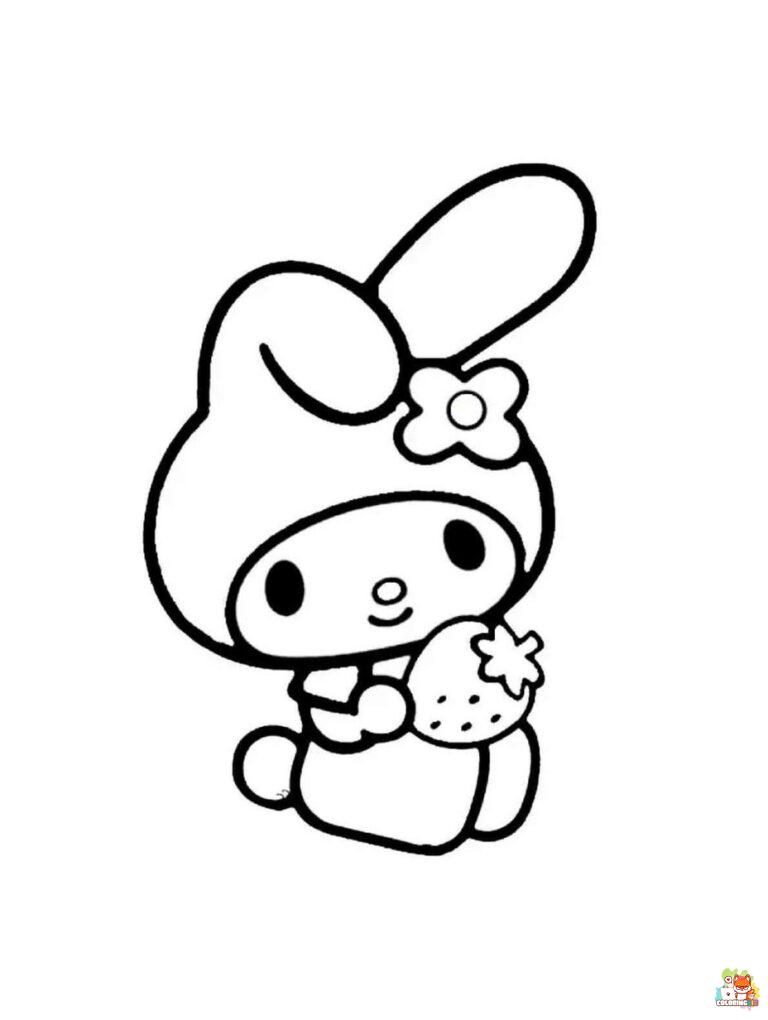 My Melody coloring pages printable free