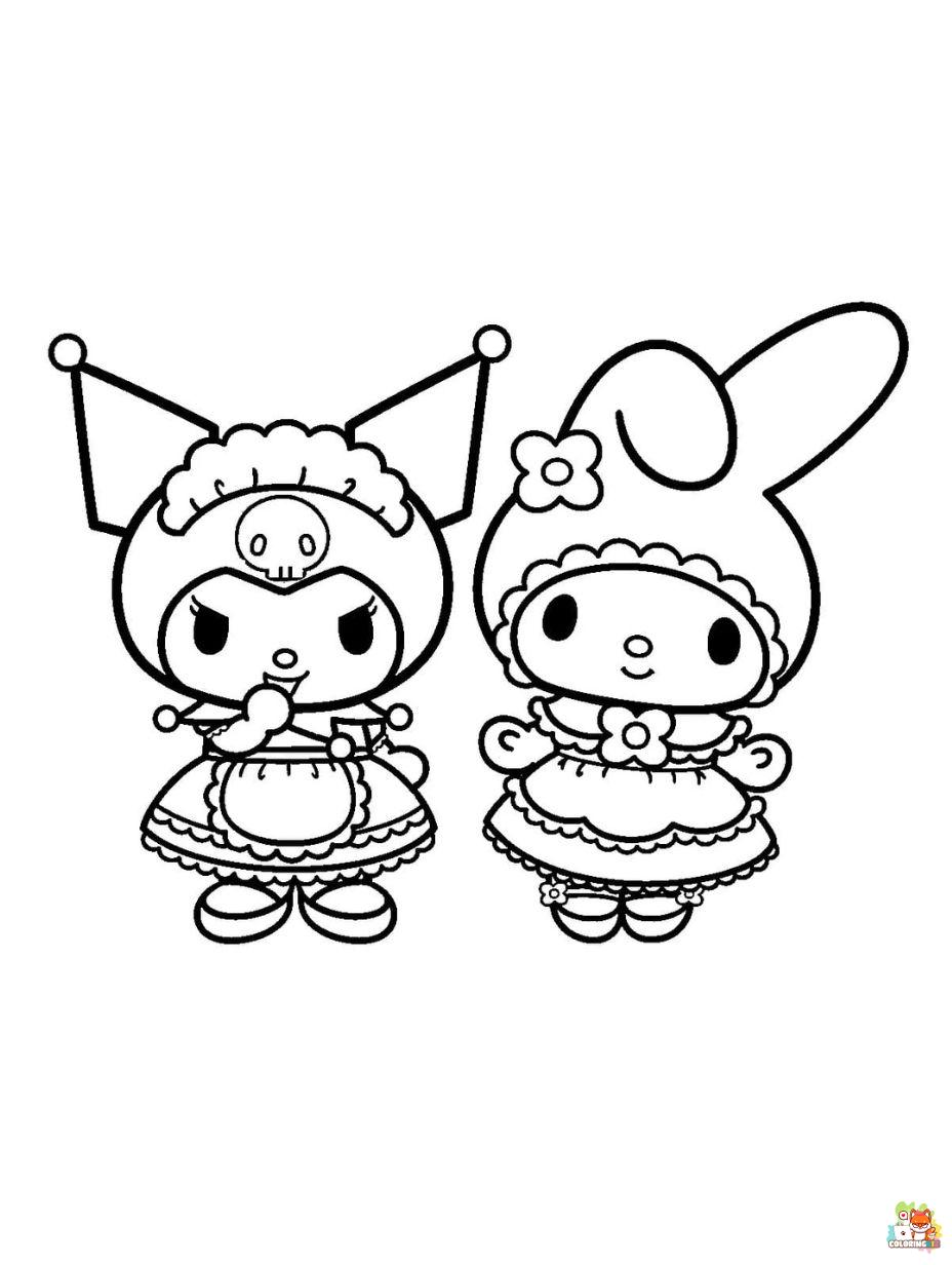 My Melody coloring pages printable