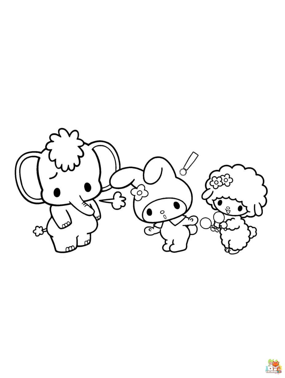 My Melody coloring pages to print
