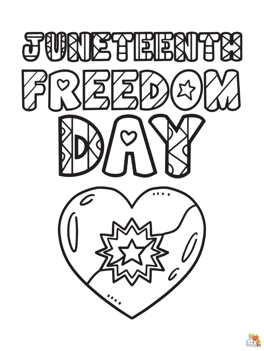 Printable Juneteenth coloring sheets