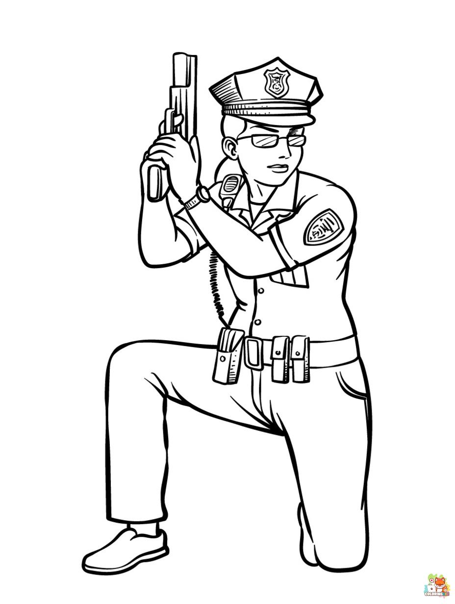 Printable police coloring sheets