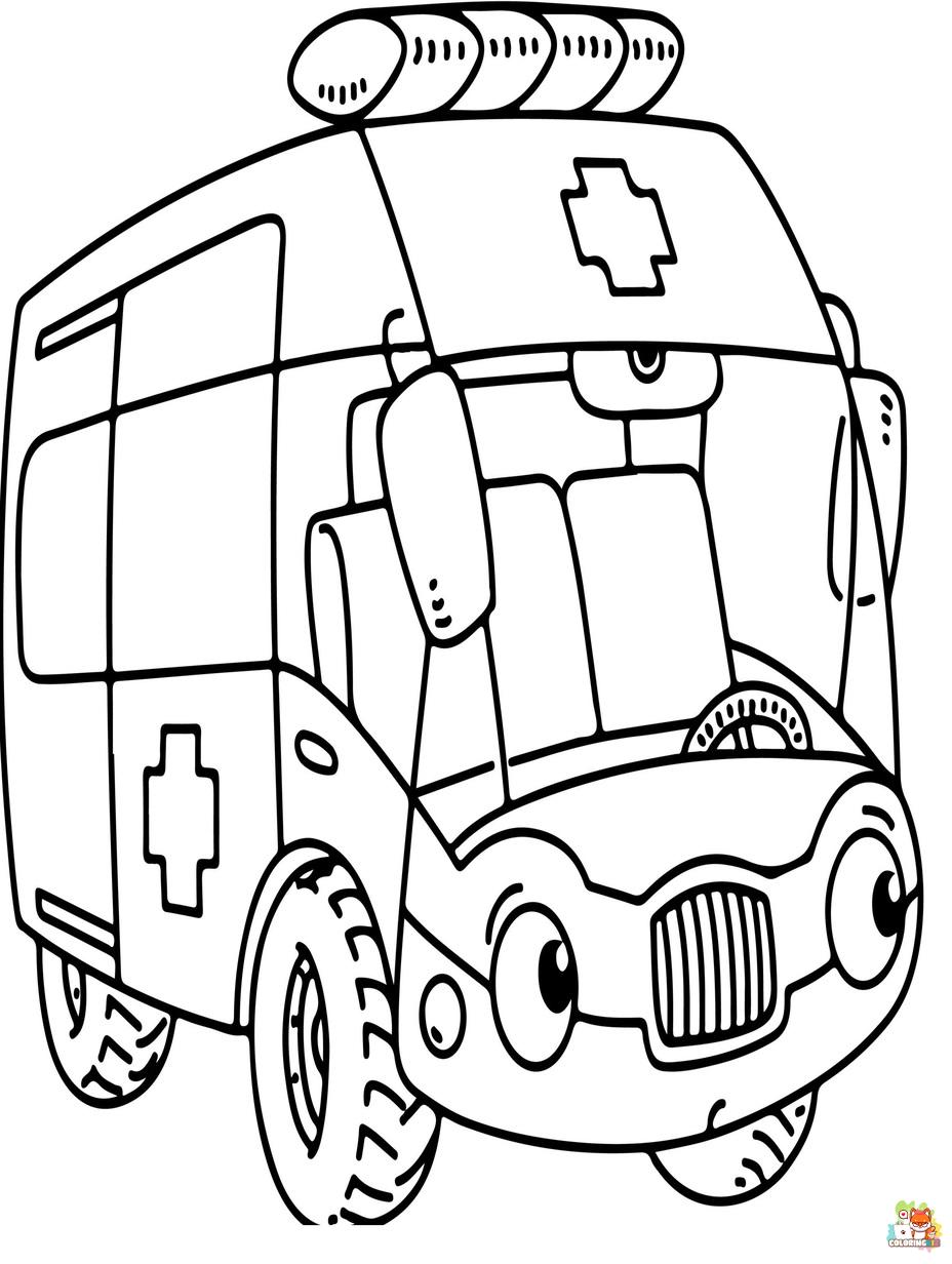 ambulance coloring pages 2