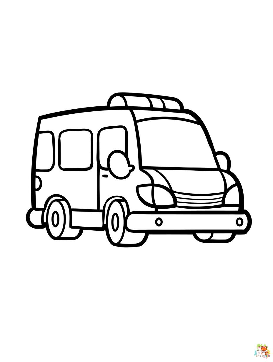 ambulance coloring pages to print