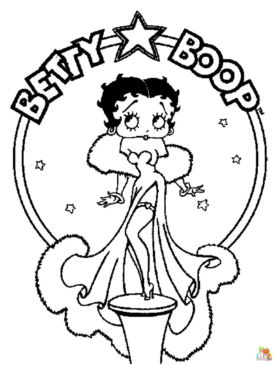 betty boop coloring pages free