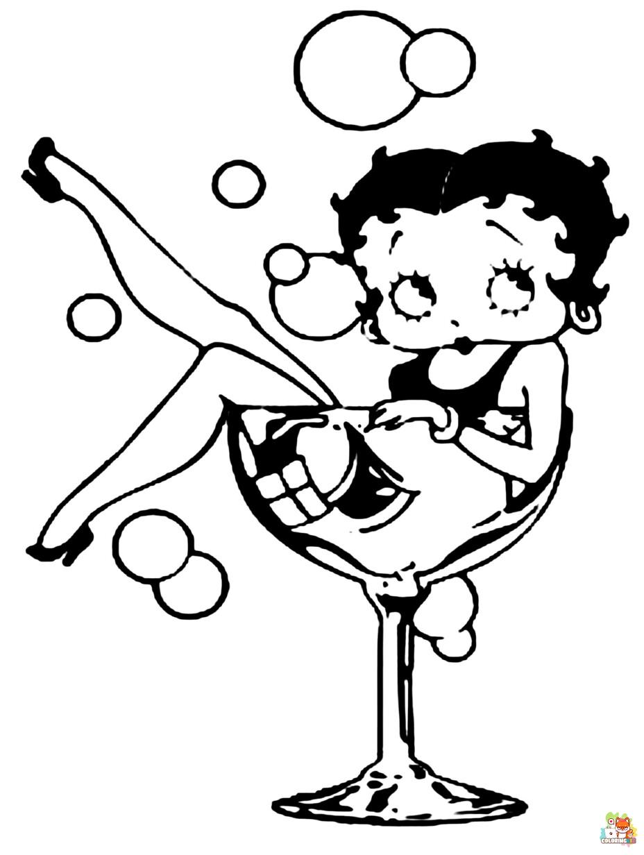 betty boop coloring pages printable