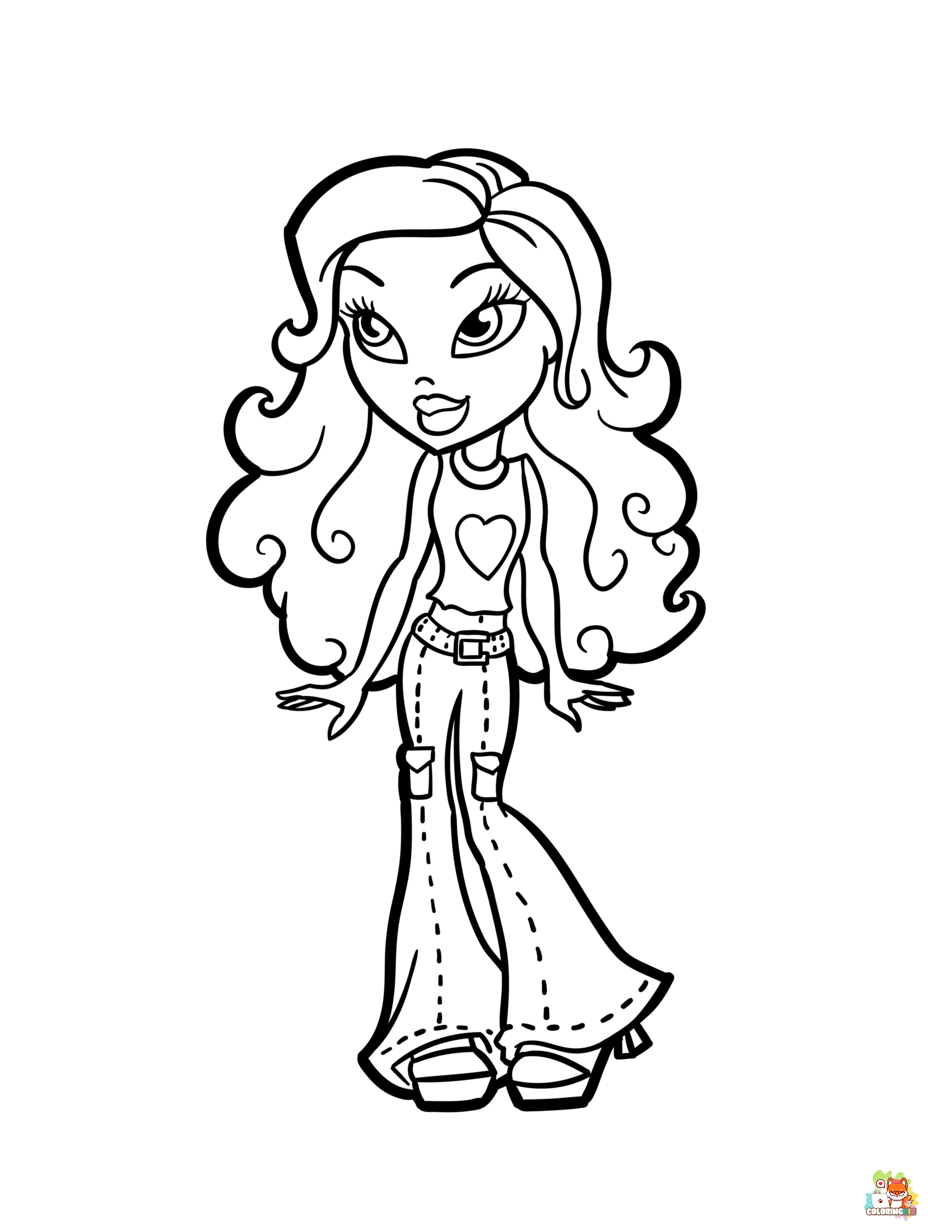 bratz coloring pages printable free