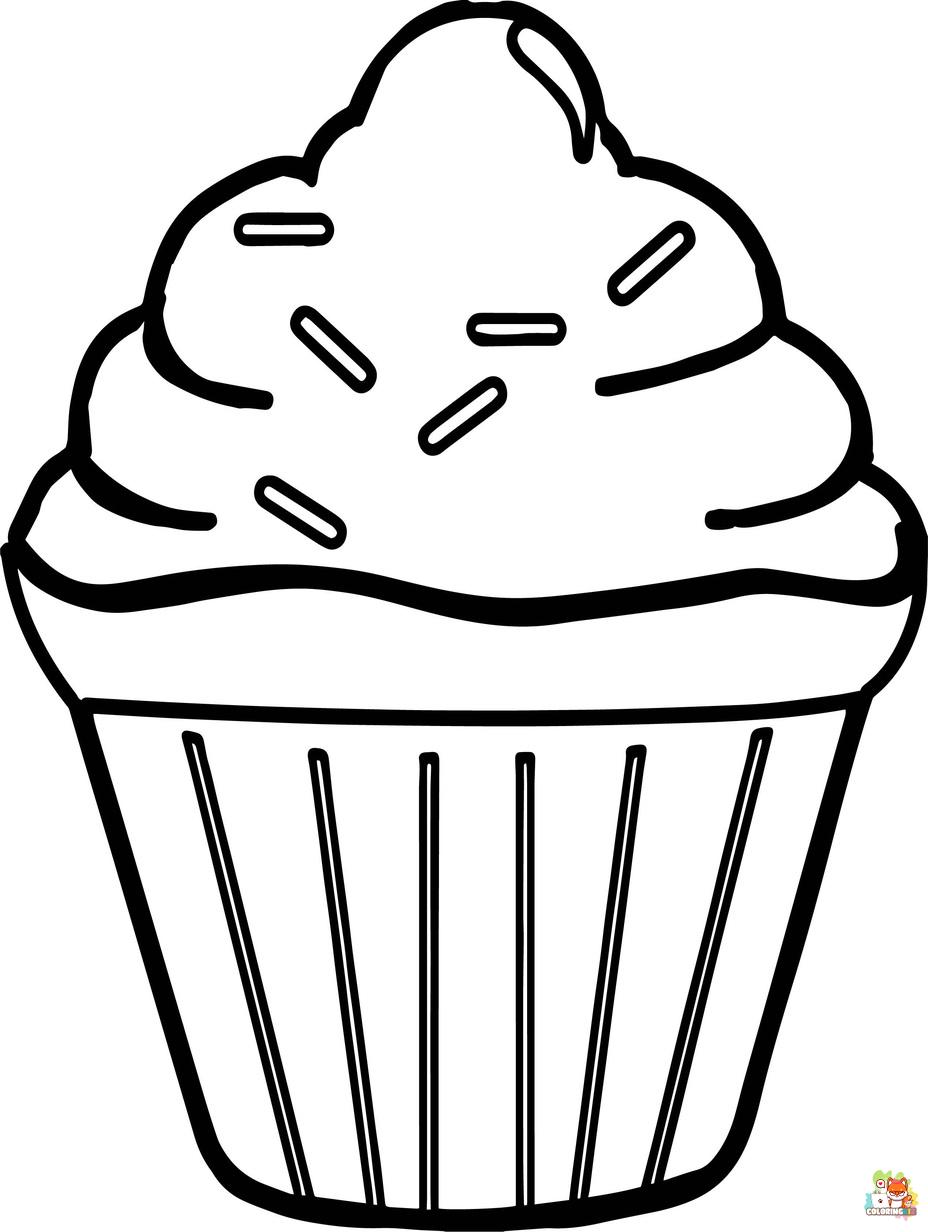cupcake coloring pages 1