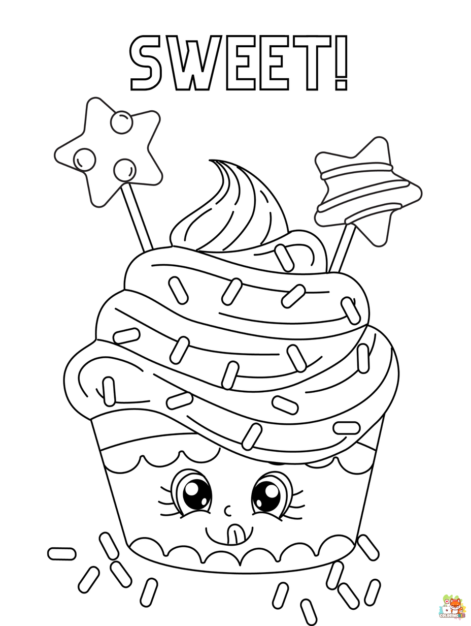 cupcake coloring pages free