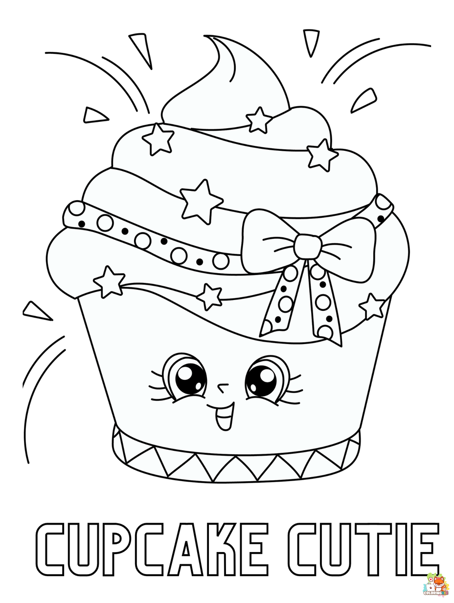 cupcake coloring pages printable