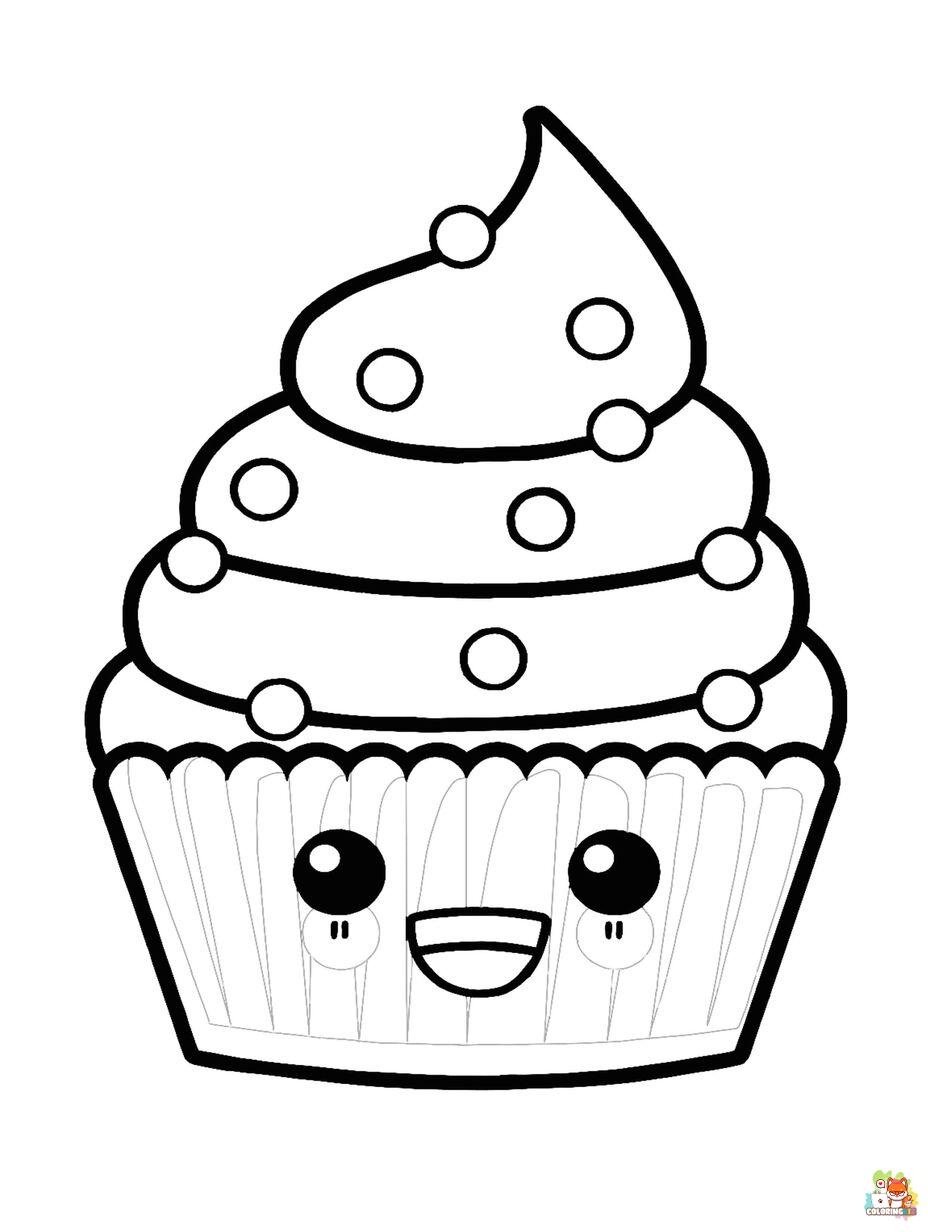 cupcake coloring pages to print