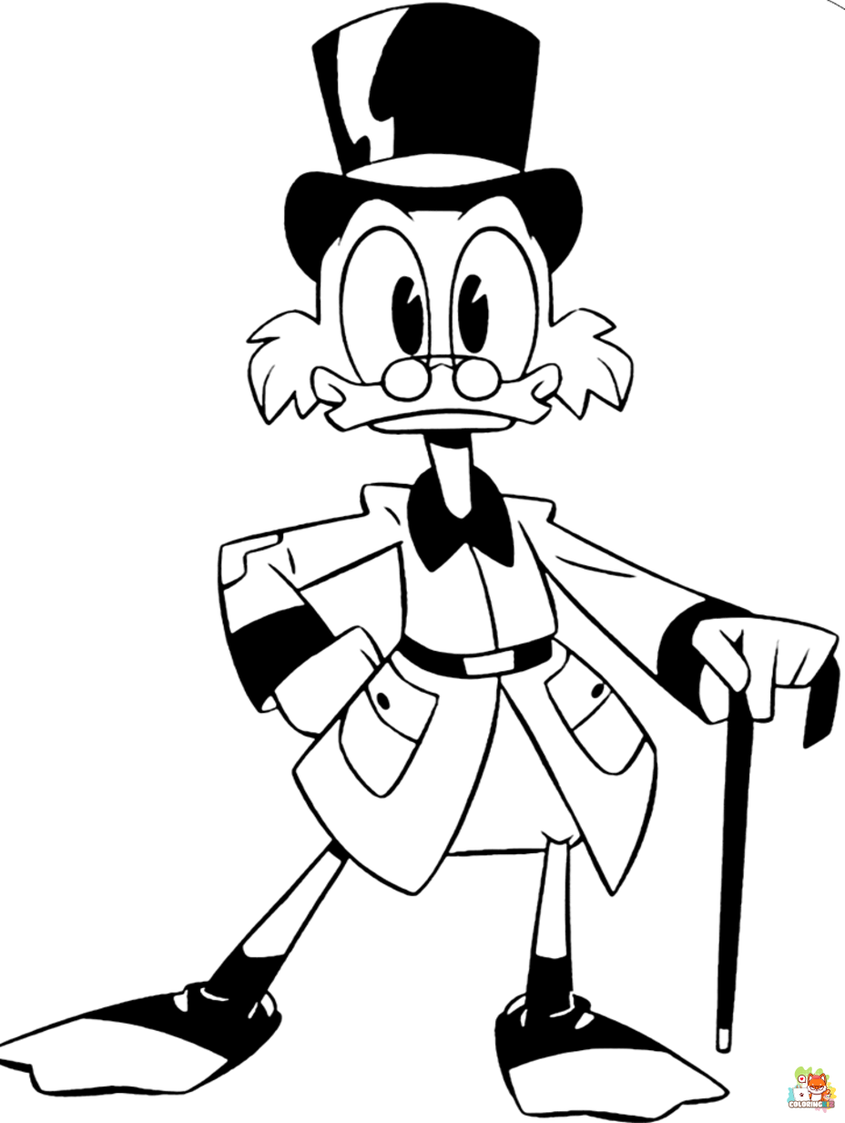 ducktales coloring pages printable free