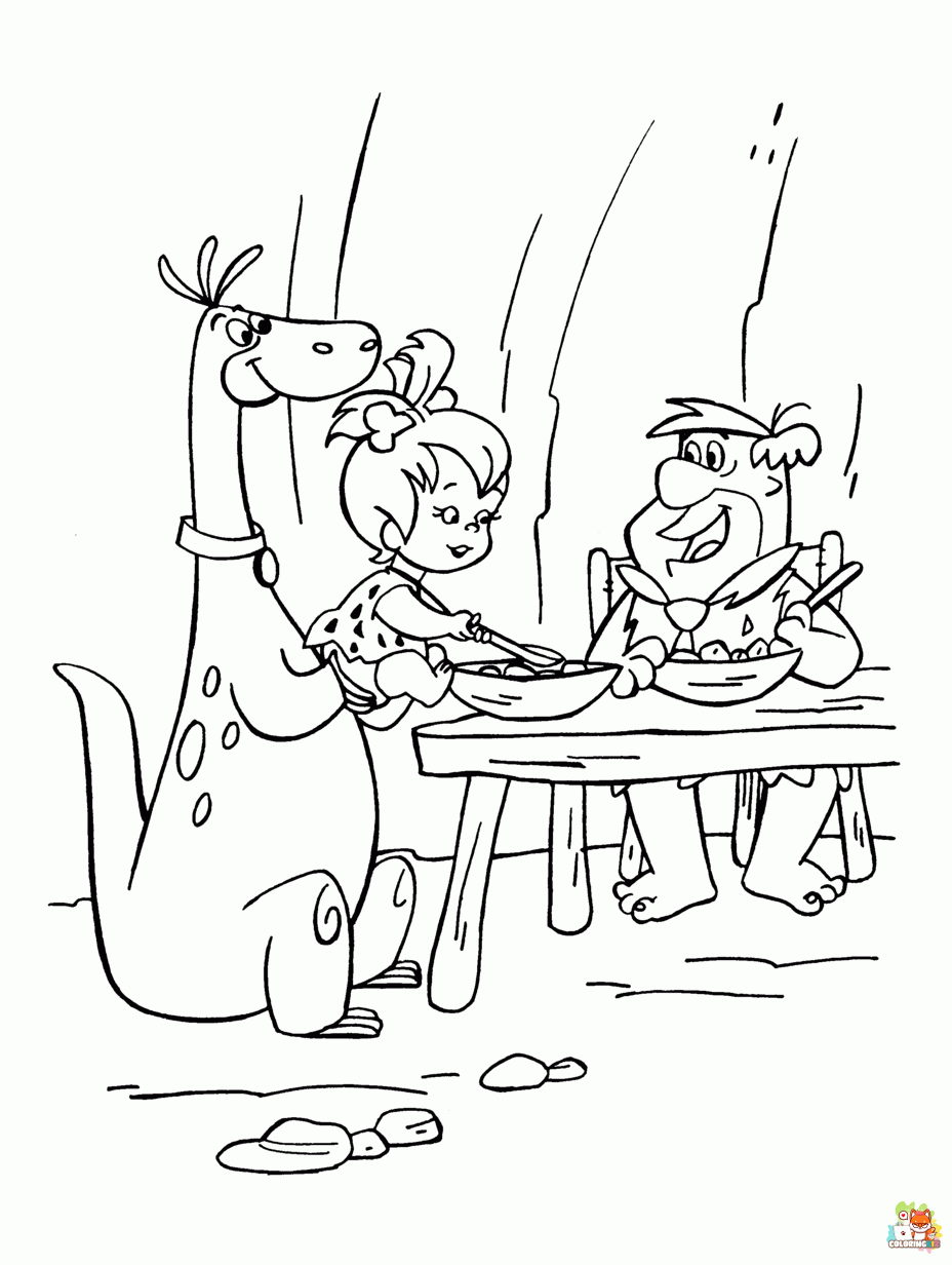 flintstones coloring pages to print