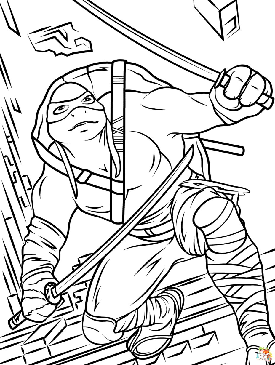 leonardo coloring pages free