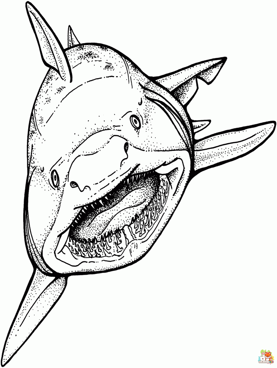 megalodon coloring pages free