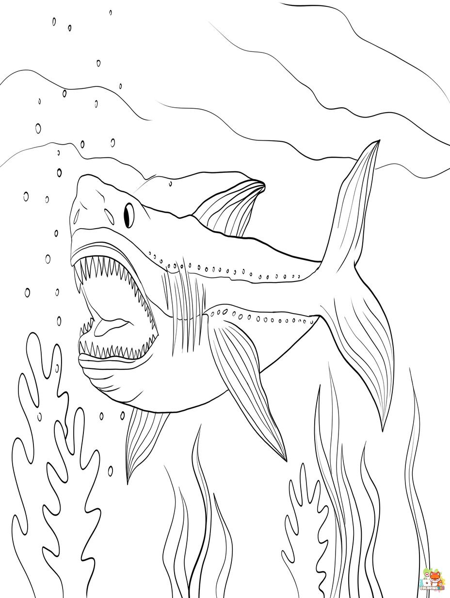 megalodon coloring pages printable