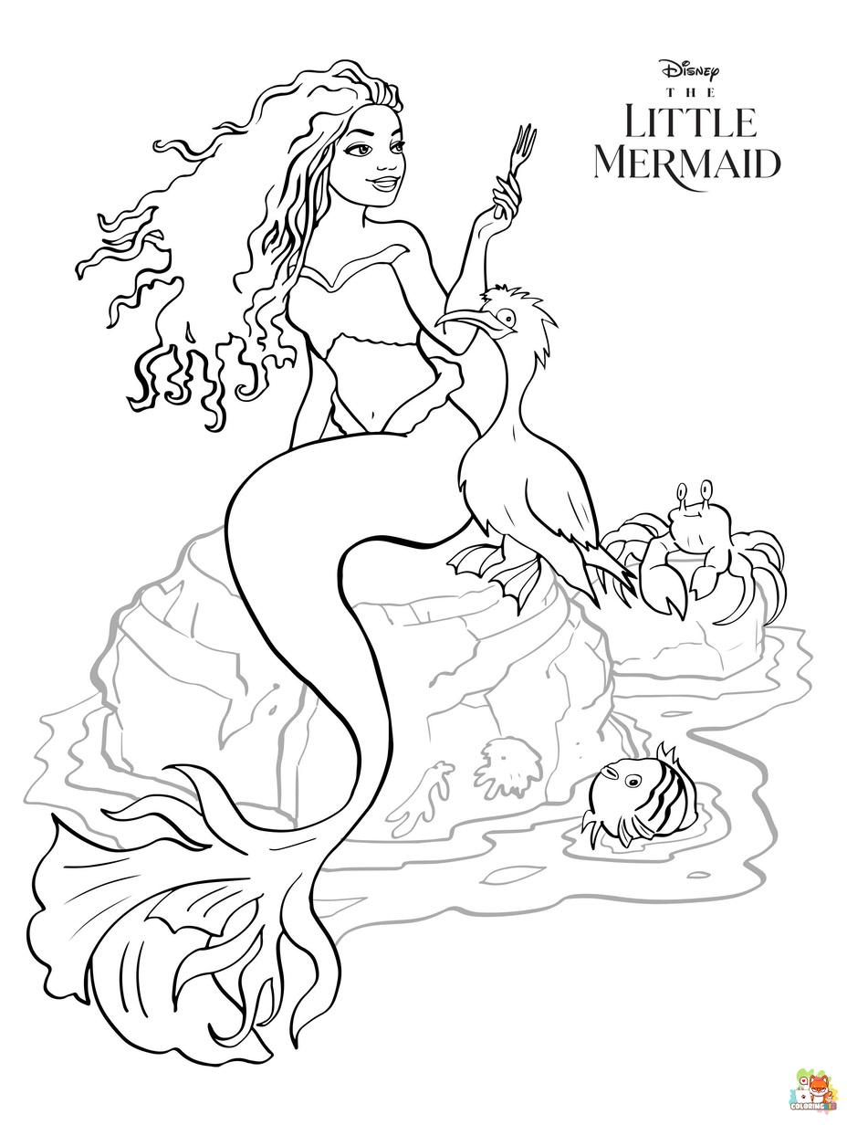mermaid coloring pages 1