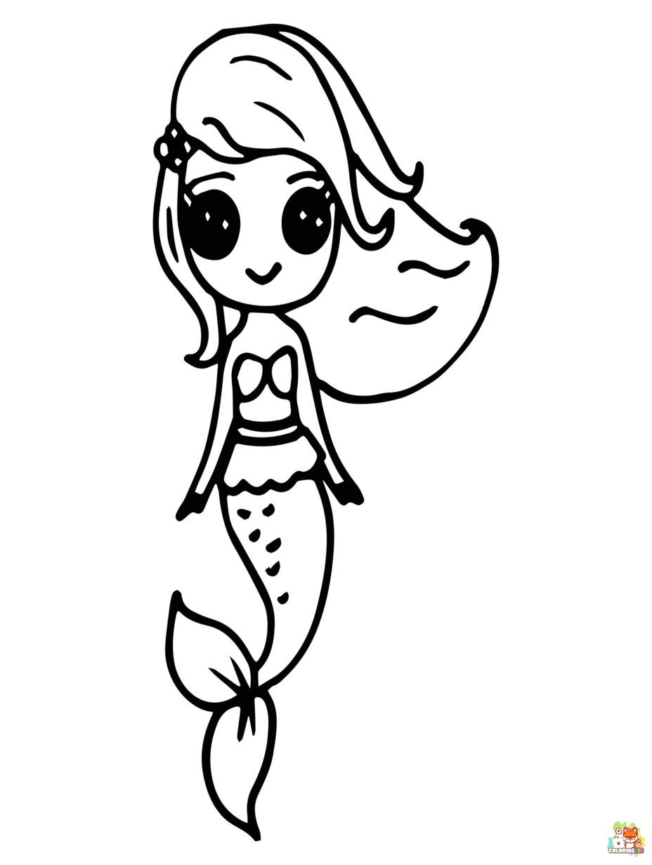 mermaid coloring pages to print