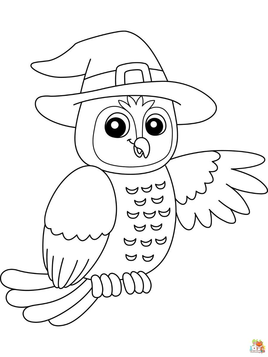 owl coloring pages free
