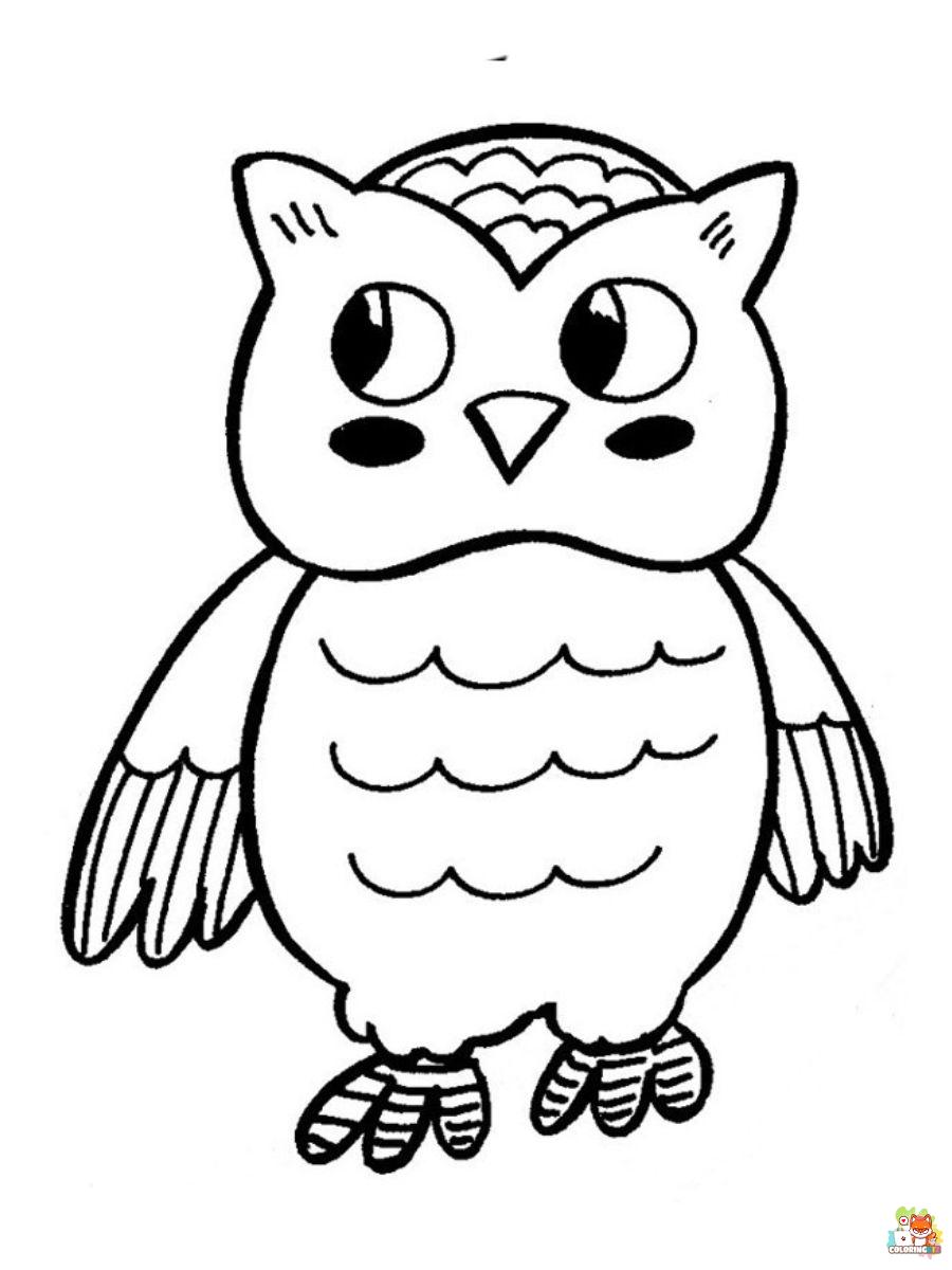 owl coloring pages printable free