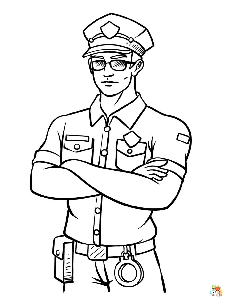 police coloring pages to print