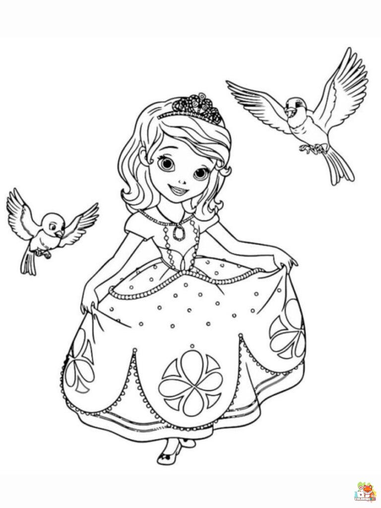 sofia the first coloring pages free