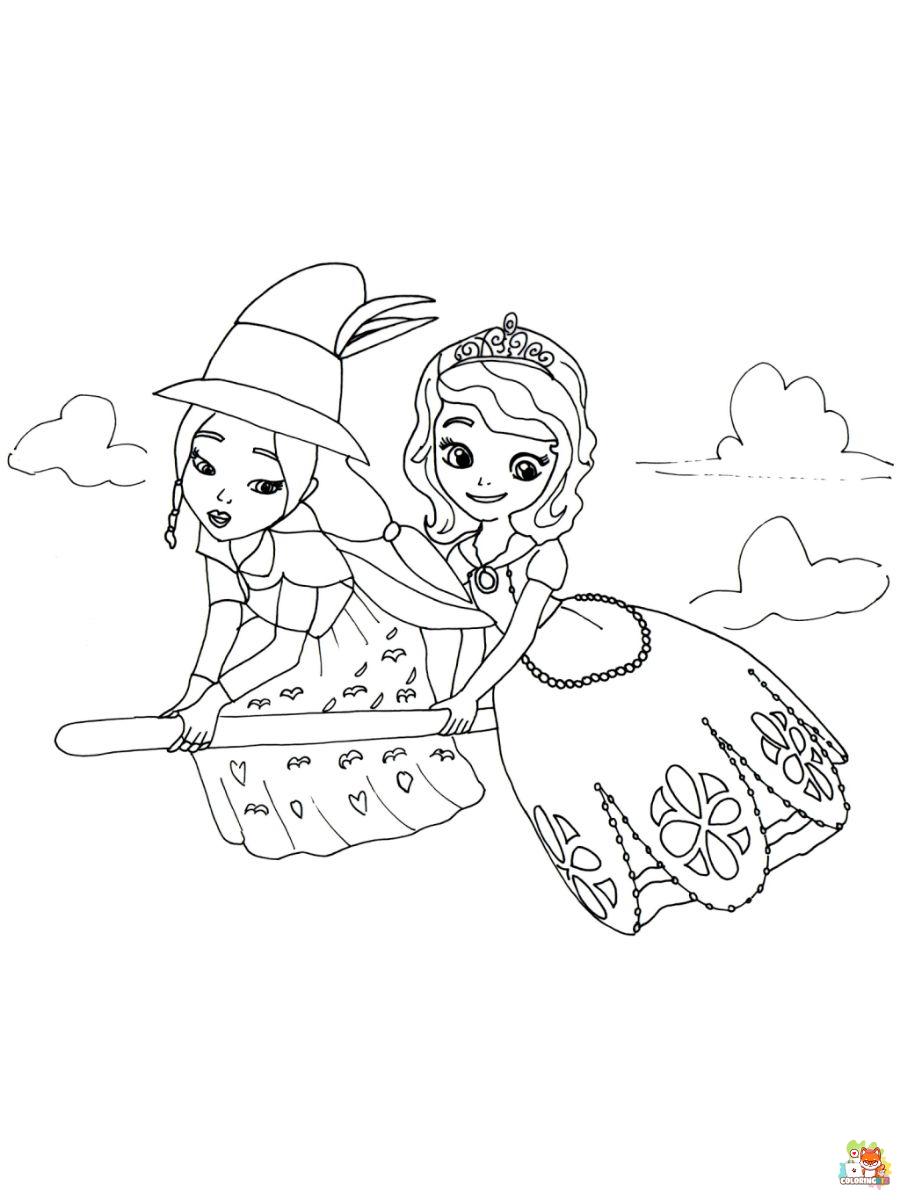 sofia the first coloring pages printable free