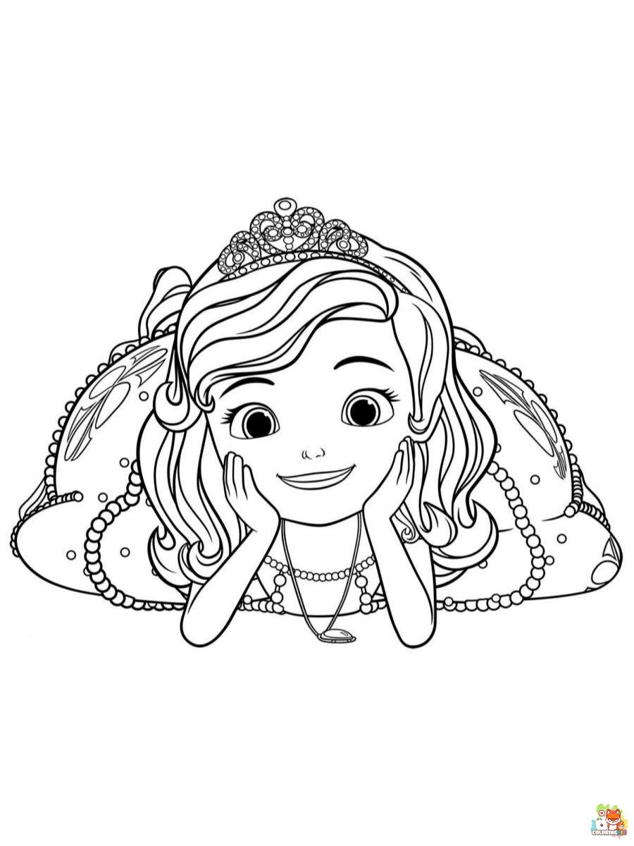 sofia the first coloring pages printable