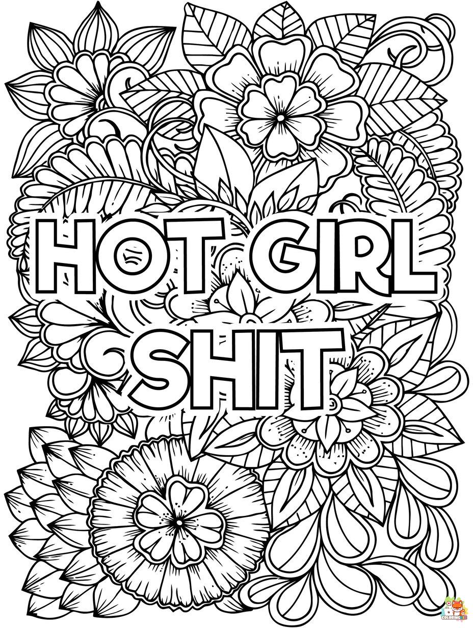 swear word coloring pages free