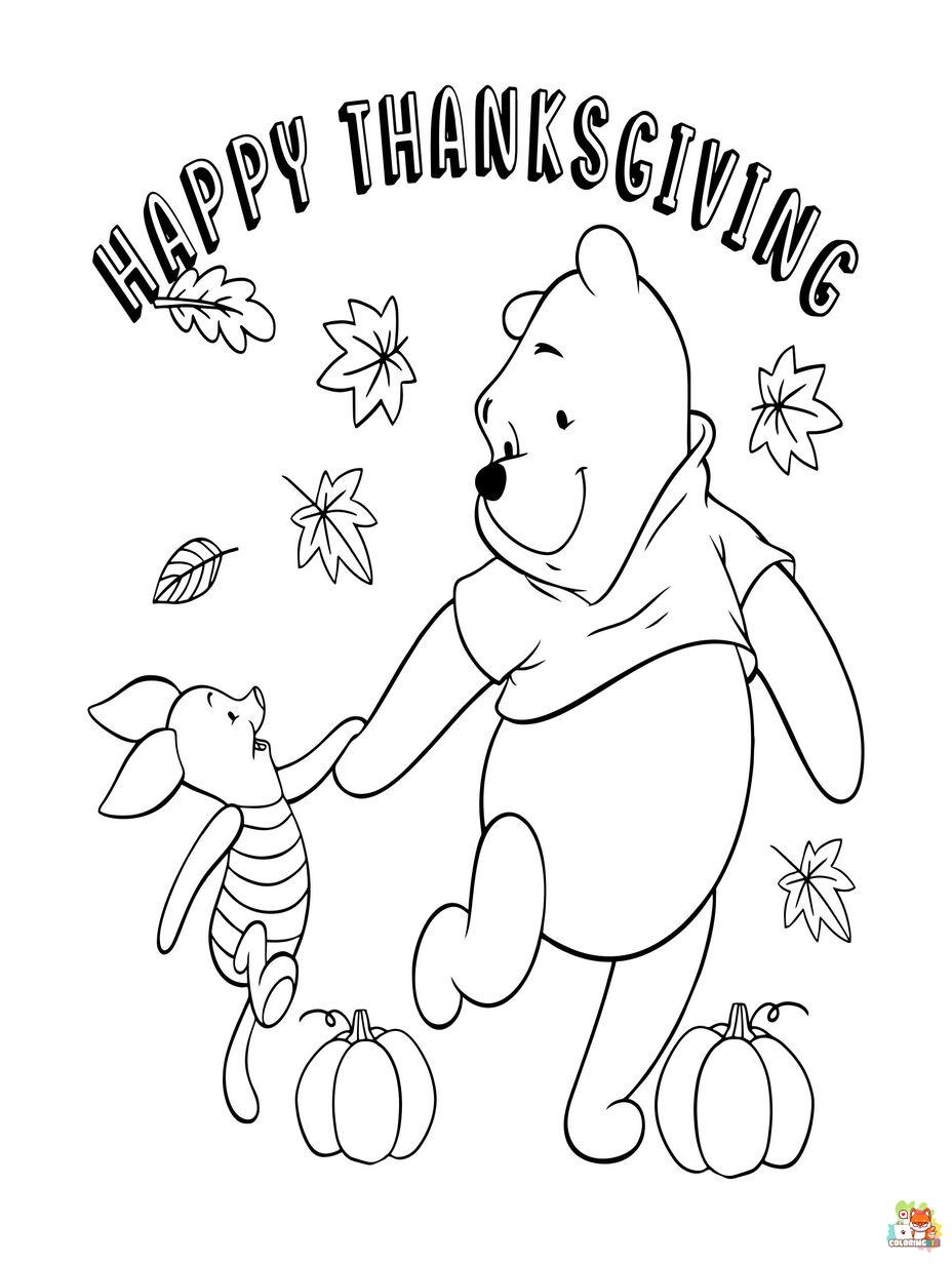 thanksgiving disney coloring pages printable free