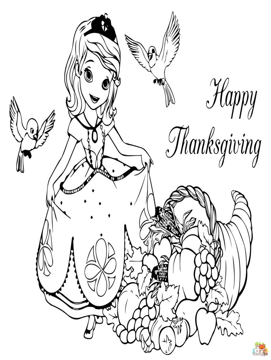 thanksgiving disney coloring pages printable