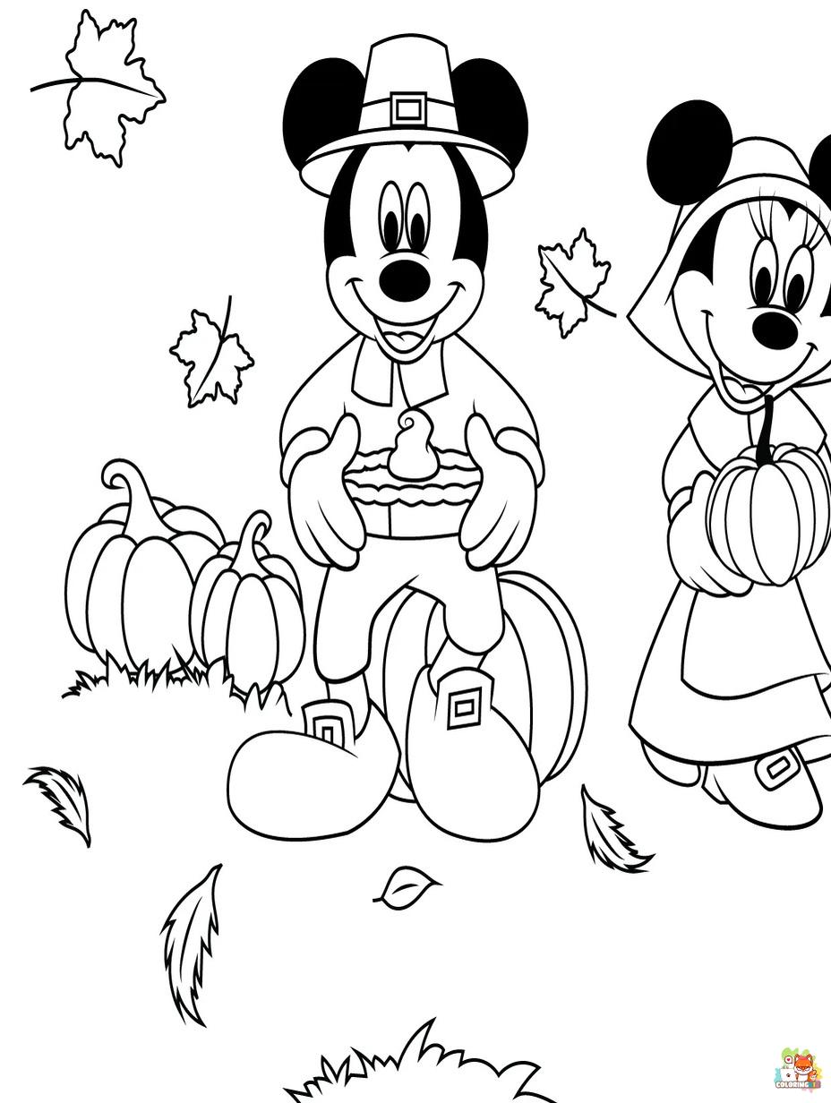 thanksgiving disney coloring pages to print