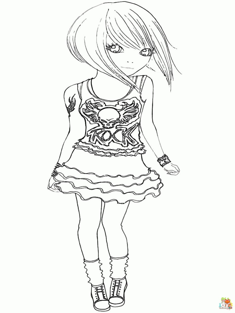 topmodel coloring pages 1