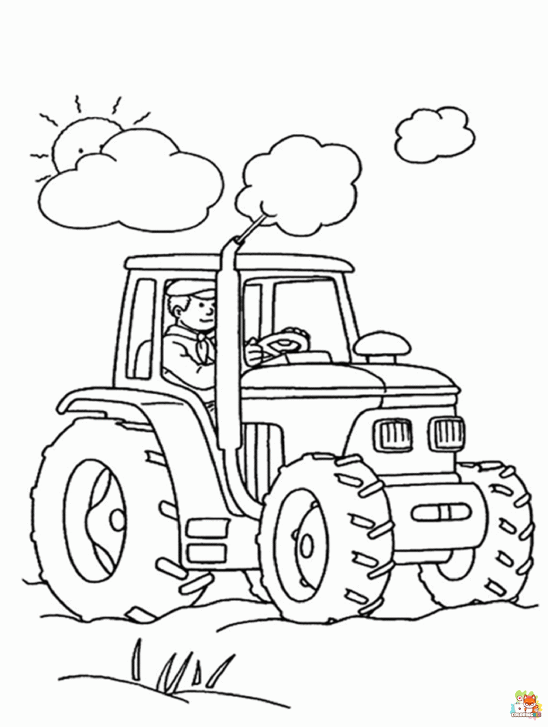 tractor coloring pages 1